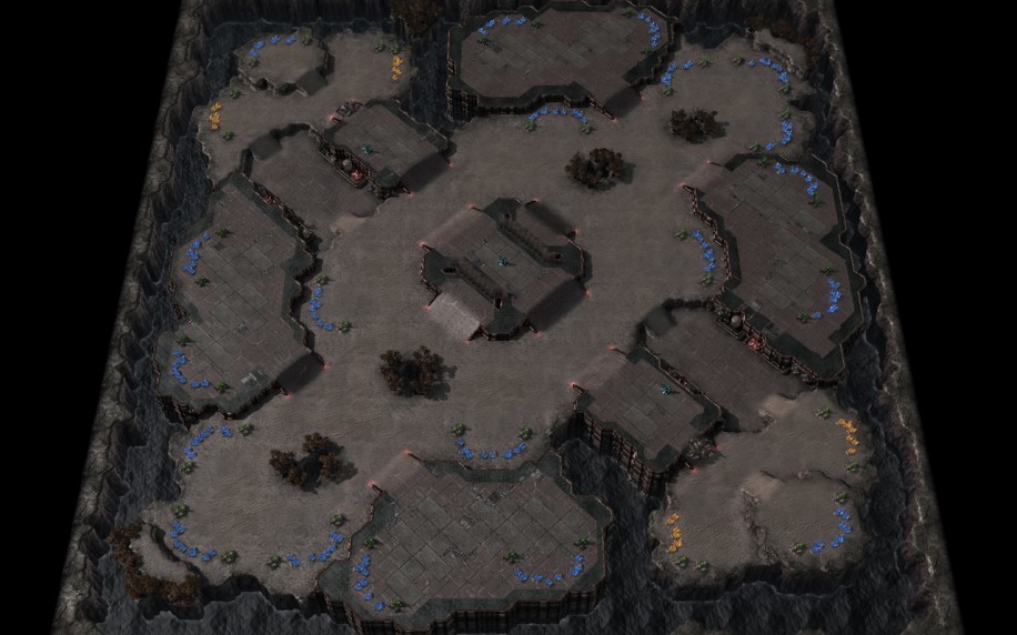 Starcraft 2 map: 4v4 1