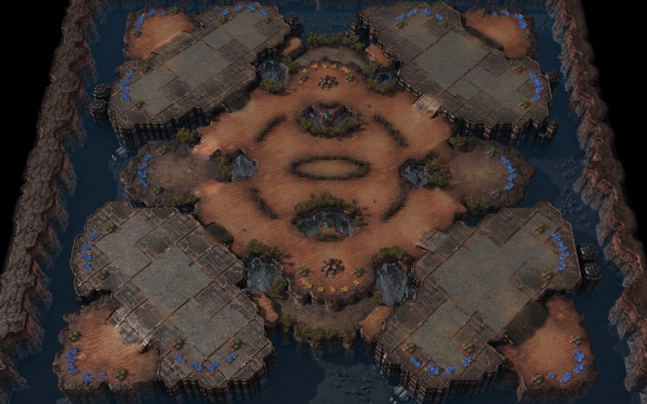 Starcraft 2 map: 2v2 1