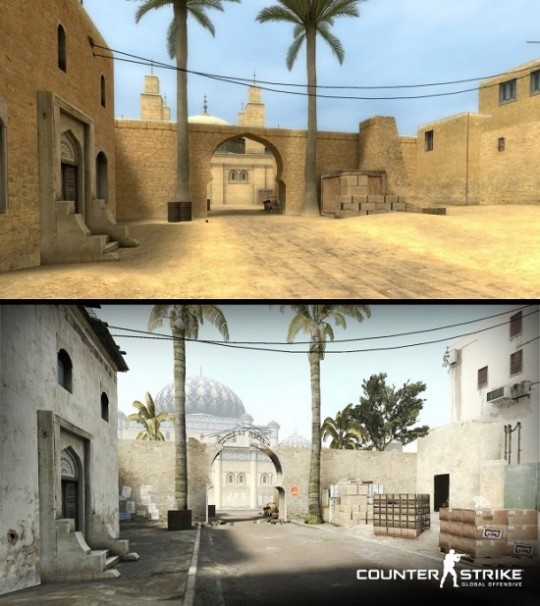 Графические различие между Counter-Strike:Source и Counter-Strike: Global Offensive