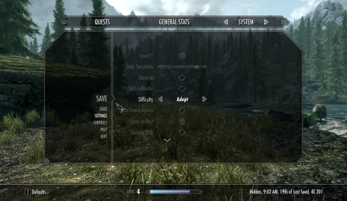 Skyrim InGameSettings