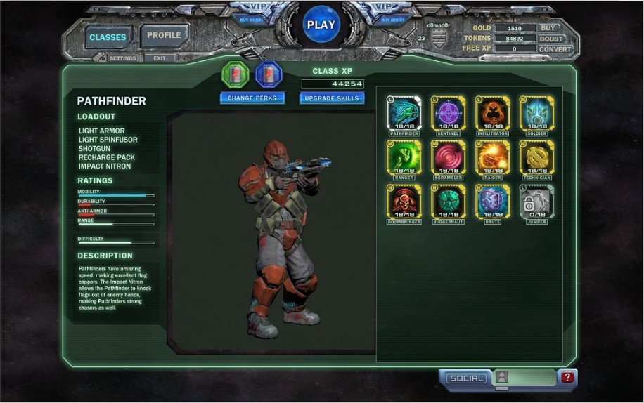 Классы Tribes: Ascend