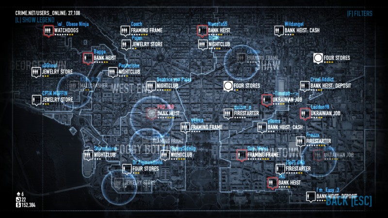карта серверов-миссий