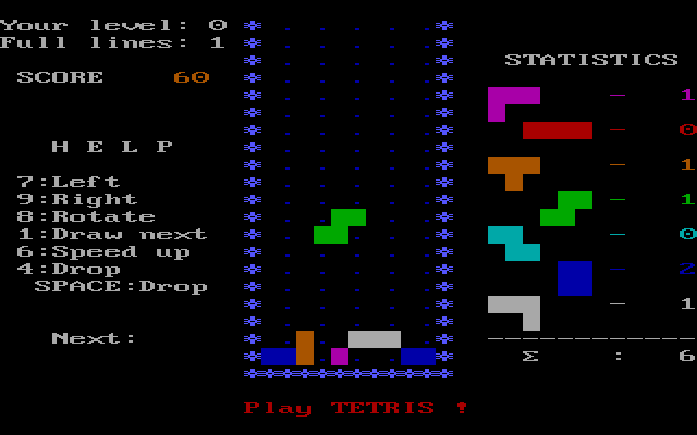 Tetris DOS 1986