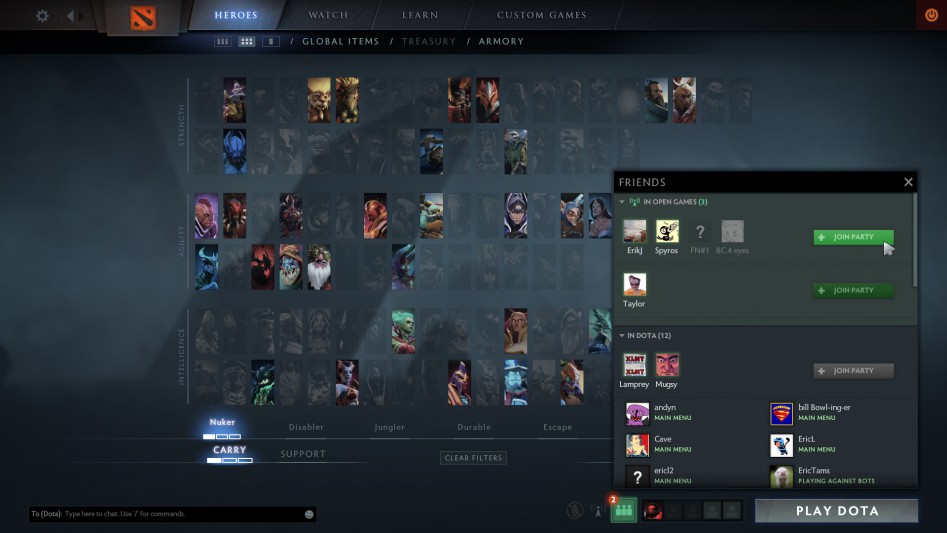 dota 2 reborn party