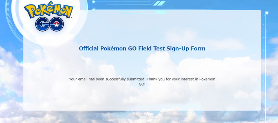 Pokemon Go Field test