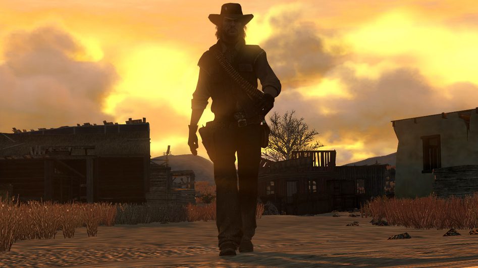 Red Dead Redemption Cowboy and Sunset