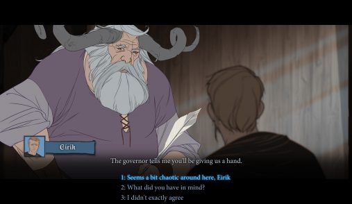 videogame dialogues banner saga