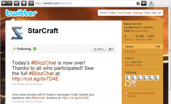 Twitter по StarCraft